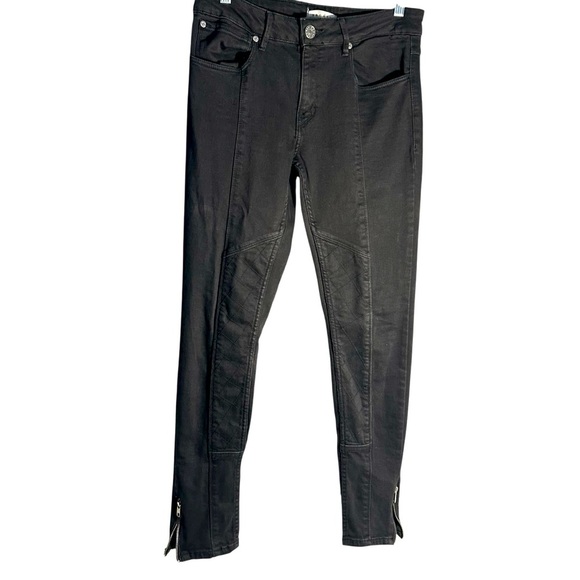 Sandro Paris Ankle Zip Mid Rise Slim Fit Jeans Sz 40 (28) - Picture 1 of 16